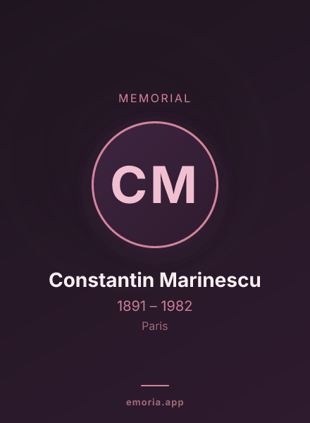Memorial portrait of Constantin Marinescu