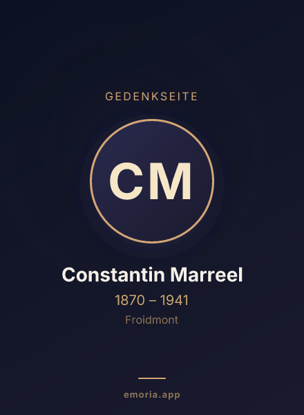 Gedenkportrait von Constantin Marreel