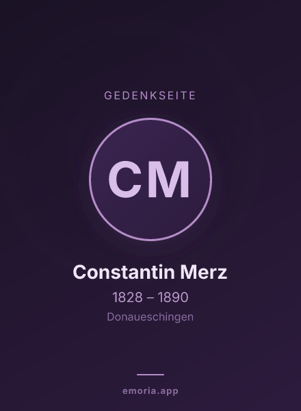 Gedenkportrait von Constantin Merz