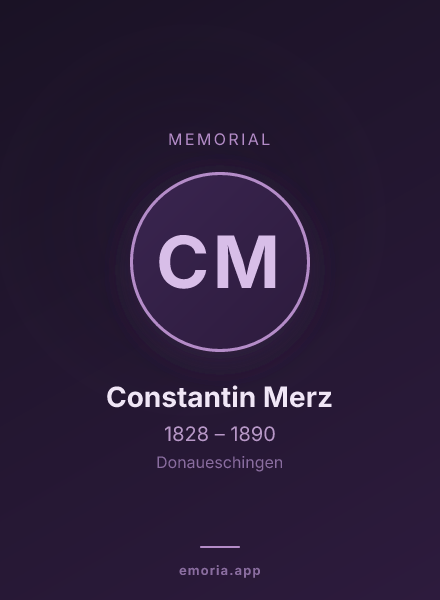 Memorial portrait of Constantin Merz