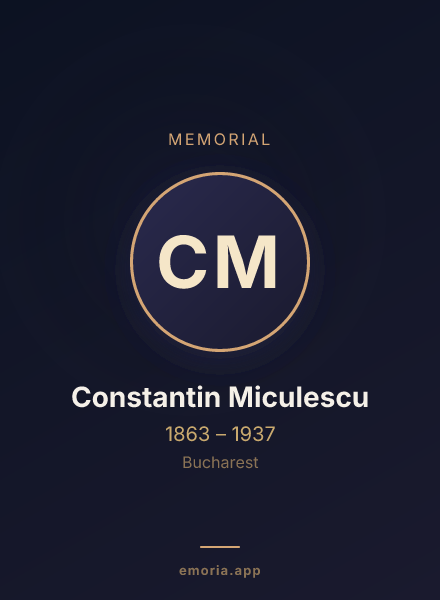Memorial portrait of Constantin Miculescu