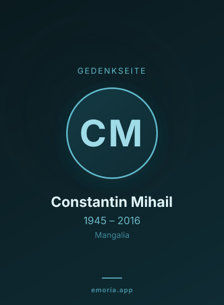 Gedenkportrait von Constantin Mihail