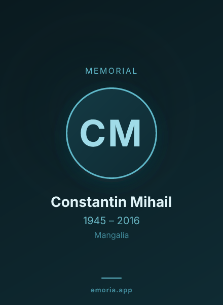 Memorial portrait of Constantin Mihail