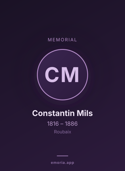Memorial portrait of Constantin Mils