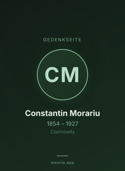 Gedenkportrait von Constantin Morariu