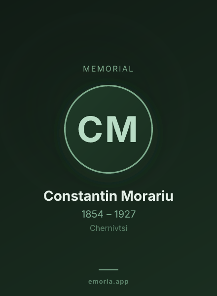 Memorial portrait of Constantin Morariu