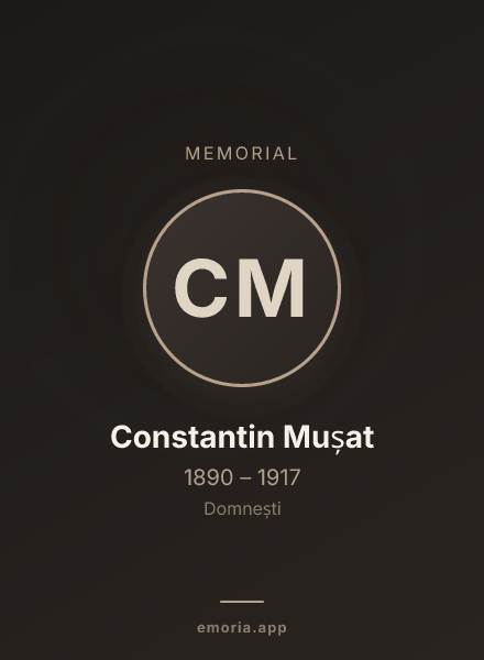 Memorial portrait of Constantin Mușat