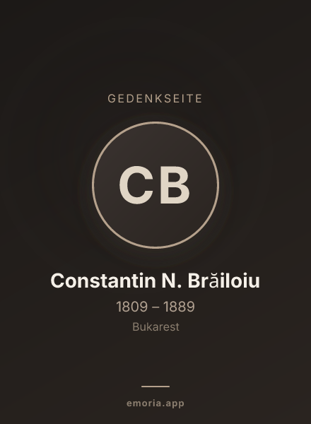 Gedenkportrait von Constantin N. Brăiloiu