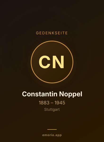 Gedenkportrait von Constantin Noppel