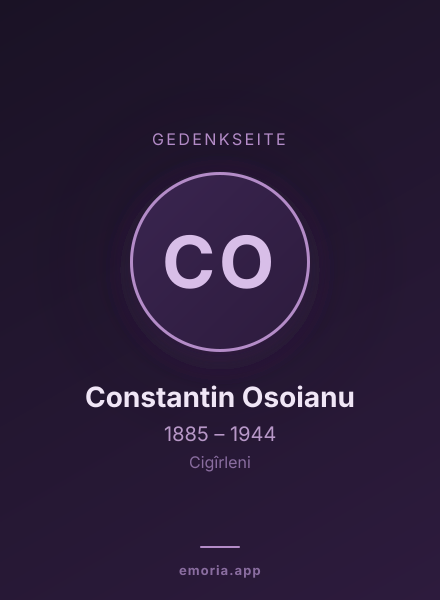 Gedenkportrait von Constantin Osoianu