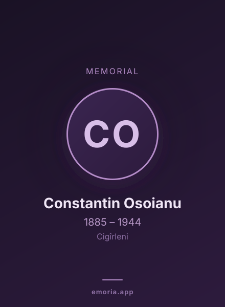 Memorial portrait of Constantin Osoianu