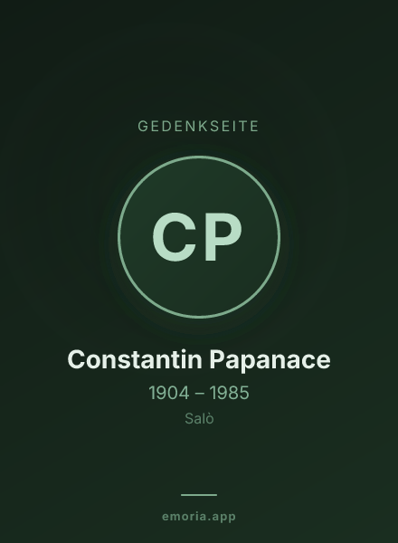 Gedenkportrait von Constantin Papanace