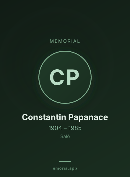 Memorial portrait of Constantin Papanace