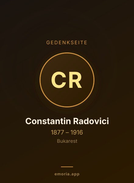 Gedenkportrait von Constantin Radovici