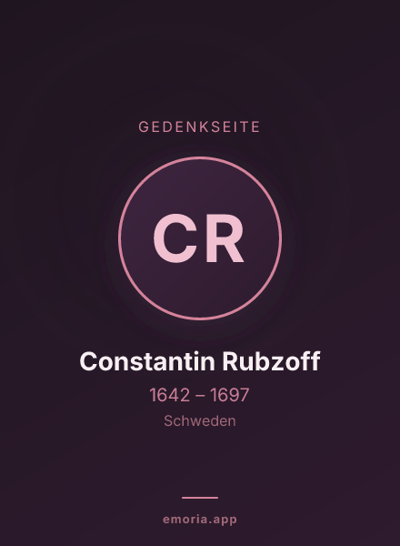 Gedenkportrait von Constantin Rubzoff