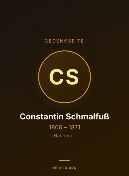 Gedenkportrait von Constantin Schmalfuß