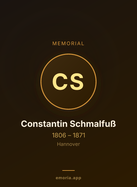 Memorial portrait of Constantin Schmalfuß