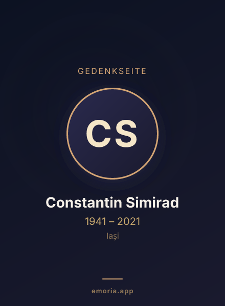 Gedenkportrait von Constantin Simirad