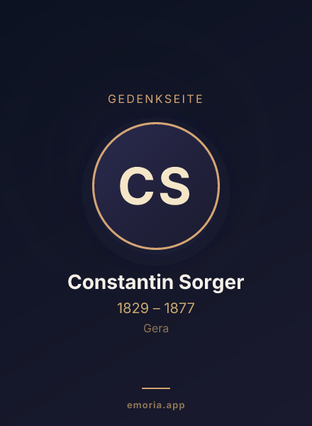 Gedenkportrait von Constantin Sorger