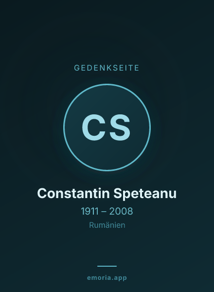Gedenkportrait von Constantin Speteanu