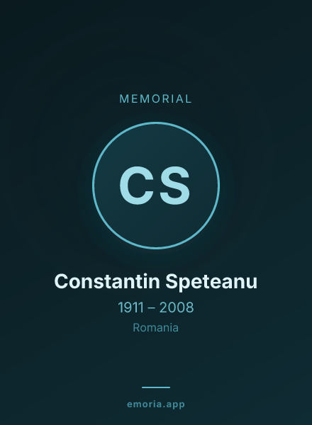 Memorial portrait of Constantin Speteanu