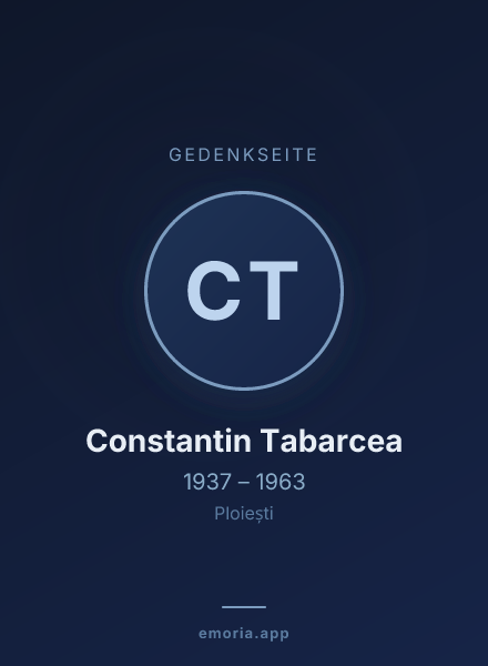 Gedenkportrait von Constantin Tabarcea