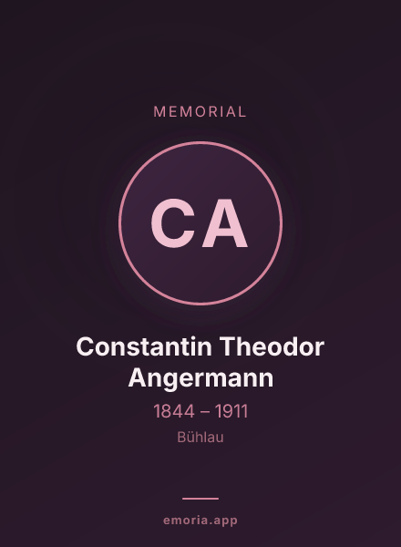 Memorial portrait of Constantin Theodor Angermann