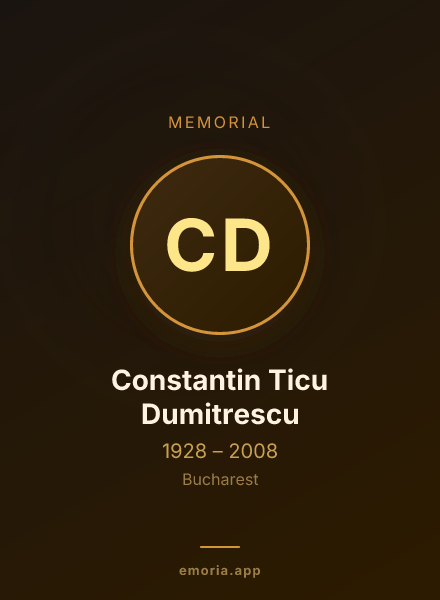 Memorial portrait of Constantin Ticu Dumitrescu