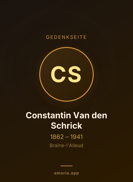 Gedenkportrait von Constantin Van den Schrick