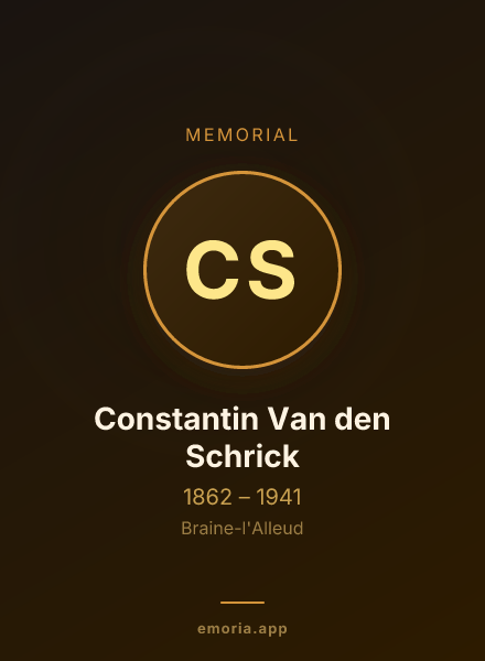 Memorial portrait of Constantin Van den Schrick