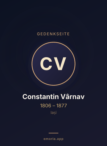 Gedenkportrait von Constantin Vârnav