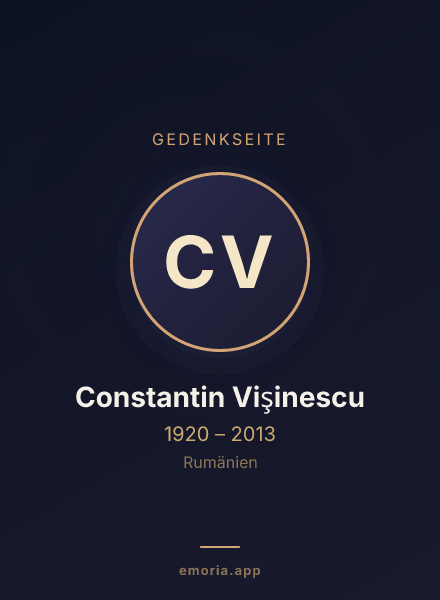 Gedenkportrait von Constantin Vişinescu