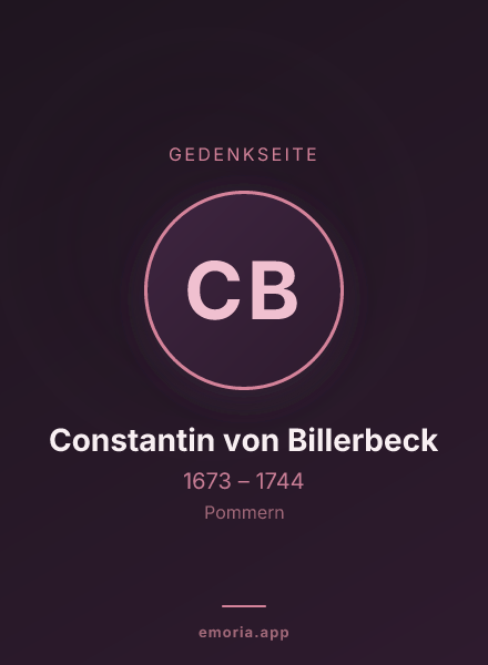 Gedenkportrait von Constantin von Billerbeck