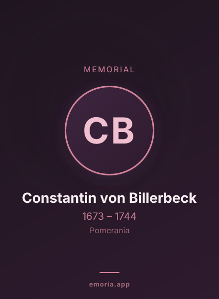 Memorial portrait of Constantin von Billerbeck