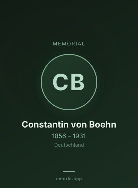 Memorial portrait of Constantin von Boehn