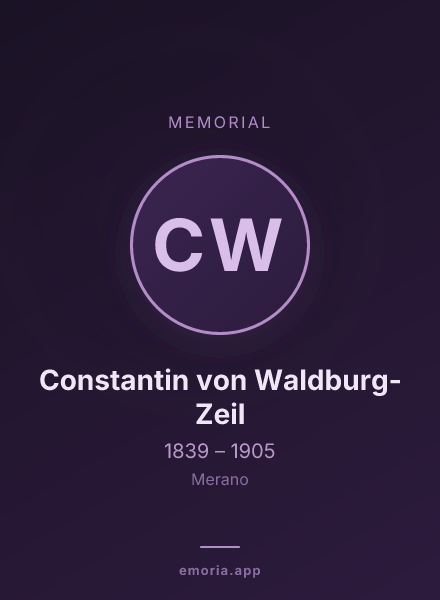 Memorial portrait of Constantin von Waldburg-Zeil
