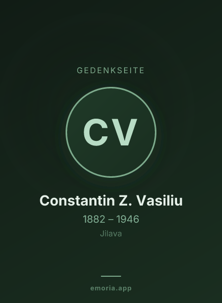 Gedenkportrait von Constantin Z. Vasiliu