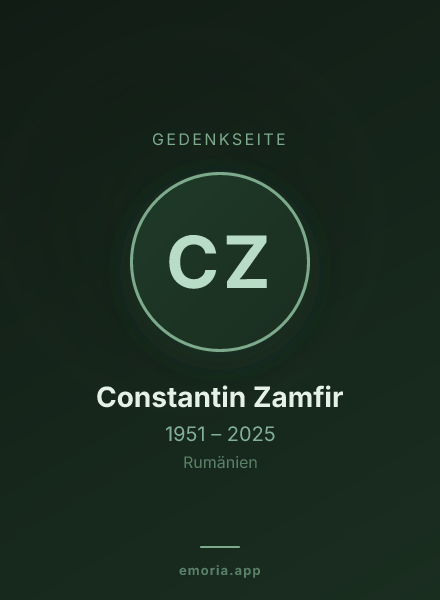 Gedenkportrait von Constantin Zamfir