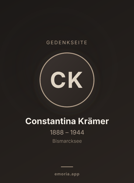 Gedenkportrait von Constantina Krämer