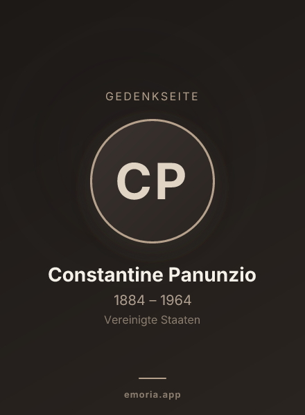 Gedenkportrait von Constantine Panunzio