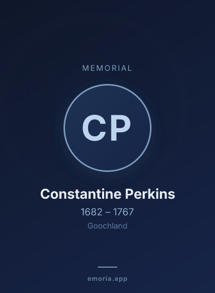 Memorial portrait of Constantine Perkins
