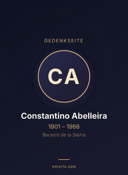 Gedenkportrait von Constantino Abelleira