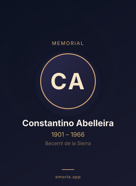 Memorial portrait of Constantino Abelleira