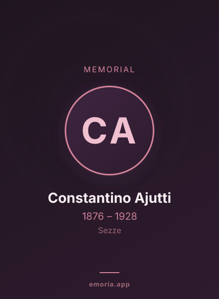 Memorial portrait of Constantino Ajutti