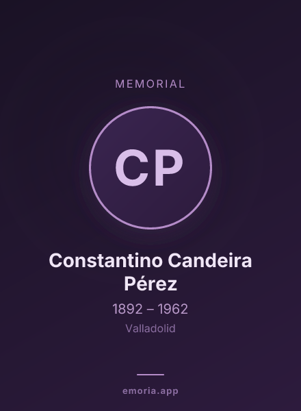 Memorial portrait of Constantino Candeira Pérez