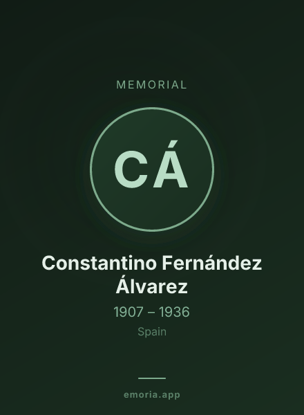 Memorial portrait of Constantino Fernández Álvarez