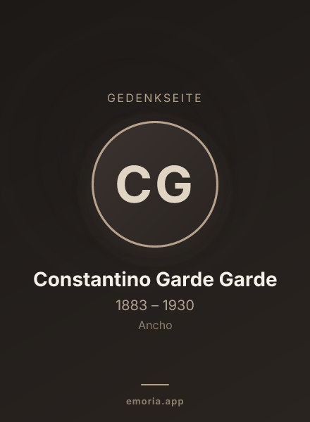 Gedenkportrait von Constantino Garde Garde