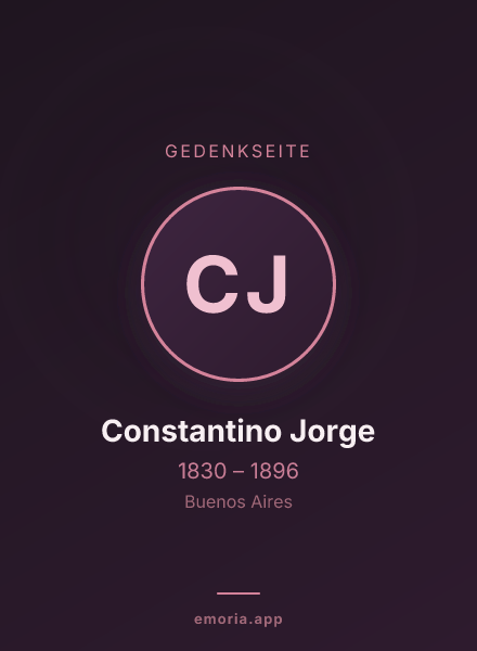 Gedenkportrait von Constantino Jorge