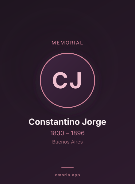 Memorial portrait of Constantino Jorge