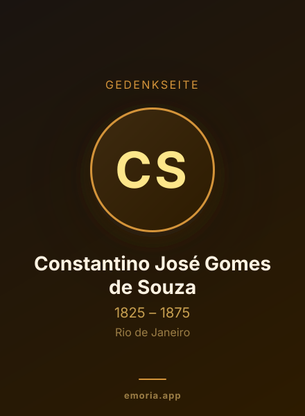 Gedenkportrait von Constantino José Gomes de Souza